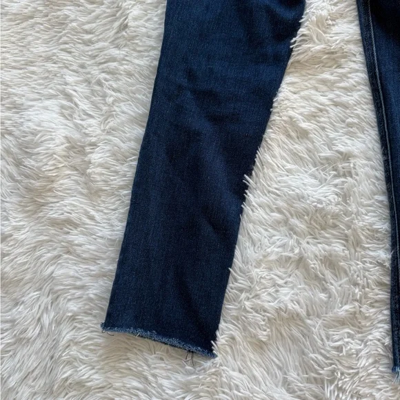Vervet Dark Blue Raw Hem Cropped Jeans - Picture 11 of 12